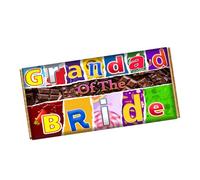 Grandad of the Bride Chocolate Bar Wrapper Novelty Gift Present For Wedding Marriage CH-9655 (without chocolate bar (wrapper only))