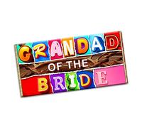 Grandad of the Bride Chocolate Bar Wrapper Novelty Gift present for Wedding Marriage New year (#1383) (with chocolate bar)