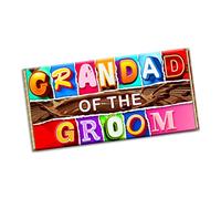 Grandad of the Groom Chocolate Bar Wrapper Novelty Gift present for Wedding Marriage New year (#1391) (with chocolate bar)