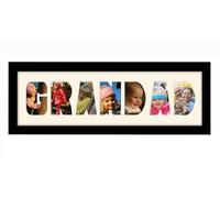 Grandad Photo Frame Letter Word Name Frame Single Mounted 1349A (Black Finish Frame Cream Mount)