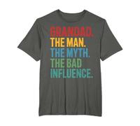 Grandad The Man The Myth The Bad Influence Father's Day T-Shirt