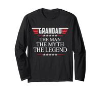 Grandad The Man The Myth The Legend V2 Grandad Tshirt Long Sleeve T-Shirt