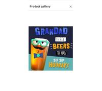 Grandad Three Beers Birthday Card, Funny Beer Glass Design, Sip Sip Hooray
