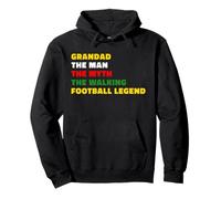 Grandad Walking Football Man, Myth & Legend Men’s Colourful Pullover Hoodie