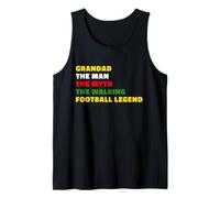 Grandad Walking Football Man, Myth & Legend Men’s Colourful Tank Top