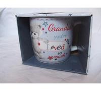 "Grandad, You're Loved so Much" Blue Teddy Bear Sentimental Mug with Presentation Box
