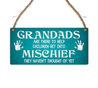 Grandads Are There To Help’ Treasured Family Keepsake, Thoughtful Gift for Grandad, Perfect for Father’s Day, Birthdays, or Special Occasions, Home Decor (Small: 19 cm (H) × 9 cm (W))