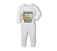 Grandads Little Drinking Buddy Funny Beer - Baby Romper Suit, 0-3 Months