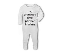 Grandads Little Partner in Crime - Baby Romper Suit - 0-3 Months