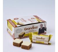 Grandbar Snacks Lemon Mini Cakes, 50g, 12-count box, High in Fibre - Over 33% Fruit and Nuts - No artificial colours flavours or preservatives, Real White Chocolate, Suitable for the Elderly