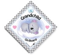 Grandchild Koala On Board Sign, Baby on Board Style Suction Cup Car Window Sign