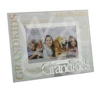 Grandchildren Grandkids Glitter Glass and Mirrored Words Photo Frame Lovely Gift