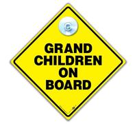Grandchildren on Board Sign, Baby on Board Sign, Baby Car Sign, Grandchild Car Sign, Grandchildren Car Sign, Baby on Board Car Sign for Grandparents 14cm x 14cm