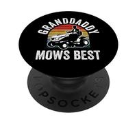 Granddaddy Mows Best Funny Gardener Lawn Care Father's Day PopSockets Adhesive PopGrip