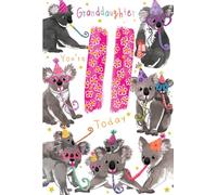 Granddaughter 11th Birthday Card Age 11 Koala 9" x 6" Lovely Verse