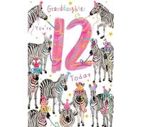 Granddaughter 12th Birthday Card Age 12 Fox 9" x 6" Lovely Verse