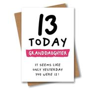 Granddaughter 13th Birthday Card for Granddaughter - 13 Today Seems Like Only Yesterday