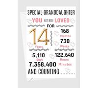 GRANDDAUGHTER 14TH Birthday Card 14 we have loved you for days months years special A5 size GRAND DAUGHTER