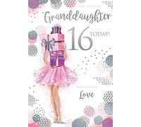 Granddaughter 16th 16 Today Presents Design Happy Birthday Card Lovely Verse