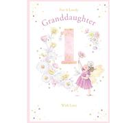 Granddaughter 1st Birthday Card Age 1 Daisy Fairy 9" x 6" Lovely Verse