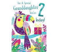 Granddaughter 2nd Age 2 Today Cute Toucan Happy Birthday Card Lovely Verse