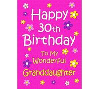 Granddaughter 30th Birthday Card (Pink)