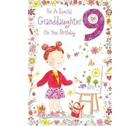Granddaughter 9th birthday - Age 9 Birthday Card