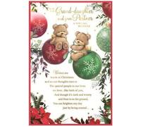 Granddaughter and Partner Christmas Card - Festive Verse - 23cm x 15.5cm (9" x6") C75