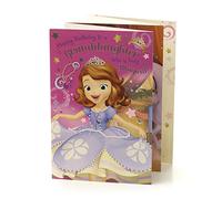 Granddaughter Birthday Card - Princess Birthday Card for Granddaughter - Sofia the First, Novelty Birthday Card Granddaughter including Stickers, Ideal Gift Card for Her - Disney