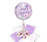 Granddaughter Birthday Pop Up Card & Floating Balloon In A Box Surprise Send Direct with a Handwritten Card By LK