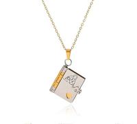 Granddaughter Chapter Book Necklace, For Granddaughter - The Most Beautiful Chapter Book Necklace with 6 Pages of Engraved Information, Granddaughter Gifts from Grandma