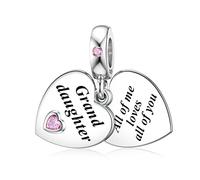 Granddaughter Charm for Pandora Charms Sterling Silver Heart Charm