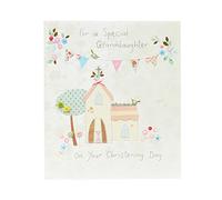 Granddaughter - Christening Card to Send to Granddaughter - New Baby Gifts - Grandchild Card - Girls