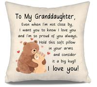 Granddaughter Gift from Grandma Grandpa To My Granddaughter Cushion Cover Even When I'm Not Close By I Want You to Know I Love You And I'm So Proud of You Always Birthday