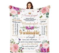 Granddaughter Gifts from Grandma, Granddaughter Birthday Gift Ideas, Gifts for Granddaughter Blanket, Graduation Gift for Granddaughter from Grandparents, to My Granddaughter Throw Blanket 60"x50"