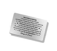 Granddaughter Gifts from Grandma Great Granddaughter Birthday Card Granddaughter Graduation Card Engraved Wallet Card for Granddaughter Inspirational Card Christmas Wedding Gifts