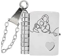 Granddaughter Gifts, My Little Star Book Necklace, Beautiful Chapter Book Necklace With 6 Pages Of Engraved Information, Granddaughter Necklace From Grandma (#F)