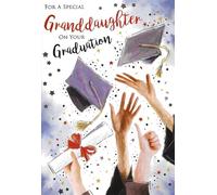 Granddaughter Graduation Card - For A Special Granddaughter On Your Graduation - Congratulations Card - 19.5 x 13.5cm