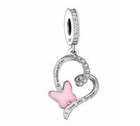 Granddaughter I Love You Forever Heart Grandma Gran Gift Charm Bead Pendant 925 Sterling Silver Dangle Compatible With Pandora Charm Bracelet