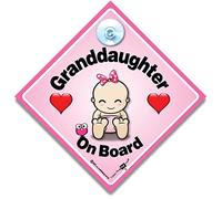 Granddaughter on Board Sign, Baby On Board Sign 14 cm