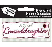 Granddaughter (Pink) Caption Topper - Self Adhesive Greeting Card Craft Embellishment Sticker Set for Card Making, Gift Wrapping, Scrapbooking, Paper Crafts and DIY Projects - Express Yourself MIP