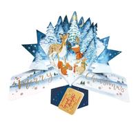 Granddaughter's 1st Christmas Card 3D Woodland Animals Pop Up Christmas Card POP064X39