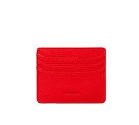 grande 3633 Genuine Leather Card Holder for Women and Men Super Slim Minimalist Small Snap Wallet (Red)