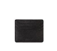 grande 3633 Genuine Leather Card Holder for Women and Men Super Slim Minimalist Small Snap Wallet (Royal Black)