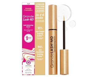 Grande Cosmetics GrandeLASH-MD Lash Enhancing Serum - Peptide & Vitamin Infused Formula for Longer, Thicker, Fuller Looking Lashes - Ophthalmologist Tested, Cruelty-Free, 3-Month Supply (2 mL)