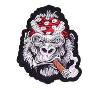 "Grande Gorilla " Iron On Sew On Embroidered Patch | Biker Patch | Biker Sticker | Iron-on and Sew-on - Motorcycle Club Old School Style