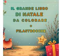 Grande Libro di Natale da Colorare + Filastrocche: 4-8 Anni: 20 Disegni Facili da Colorare con Filastrocche Natalizie - Attività Creative per Bambini 4-8 Anni