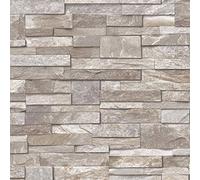 Grandeco 3D Slate Stone Brick Effect Wallpaper Washable Vinyl Natural Stone