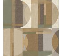 Grandeco Abstract Retro Sojo Textured Wallpaper, Green