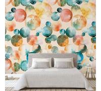 Grandeco Abstract Watercolour Planets 3 Panel Repeatable Mural 1.59 X 2.8M